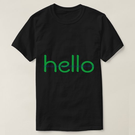 ハローバイハッカーコードメッセージティー Tシャツ (デザイン正面)