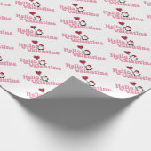 ハローバレンタイン格言とハート型バルーン ラッピングペーパー (角)