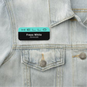 ハローパステルグリーン、ブラック 名札 (インサイチュ)