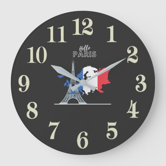 ハローパリ ラージ壁時計 (正面)
