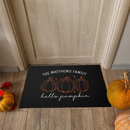 ハローパンプキカスタムン名秋 ドアマット
