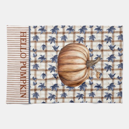 ハローパンプキンオータムファームハウスカスタム キッチンタオル (横)