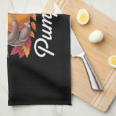 ハローパンプキンカワイイ秋スロース紅葉フォリ キッチンタオル (四つ折り)