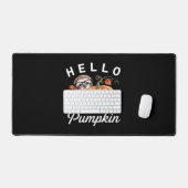 ハローパンプキンカワイイ秋スロース紅葉フォリ デスクマット (キーボード&マウス)