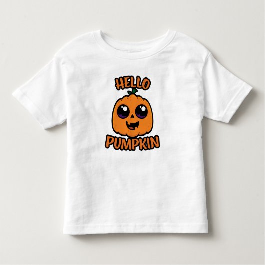 ハローパンプキンキュートハロウィンジャック – O – ランタン トドラーTシャツ (正面)