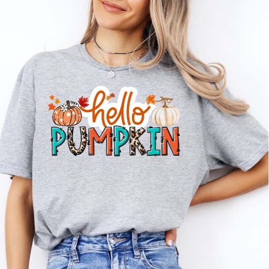 ハローパンプキンシャツハロウィーン秋ティー秋ビービー Tシャツ