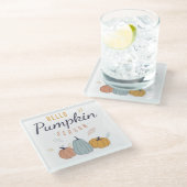 ハローパンプキンシーズン ガラスコースター (アングル)