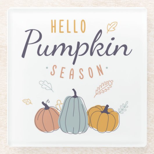 ハローパンプキンシーズン ガラスコースター (正面)