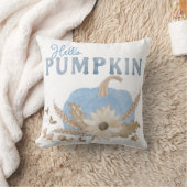 ハローパンプキンブルー装飾用クッションfor秋デコール クッション (ブランケット)