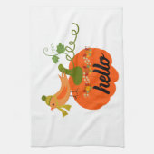 "ハローパンプキン秋キッチンタオル – Autumn Farmhou キッチンタオル (縦)