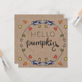 ハローパンプキン秋グリーティングカード カード (正面/裏面インサイチュ)