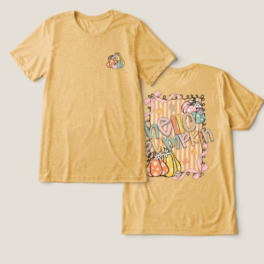 ハローパンプキン秋シーズン トライブレンドＴシャツ (デザイン正面&裏面)