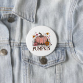 ハローパンプキン秋フローラデザイン🎃🍂 缶バッジ (インサイチュ)