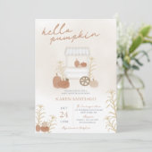 ハローパンプキン秋ベビーシャワー招待状 招待状 (スタンド正面)