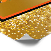 ハローパンプキン秋秋カスタマイズの文字とカラー ポスター (角)