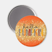 ハローパンプキン秋秋カスタマイズの文字とカラー マグネット (正面/裏面)