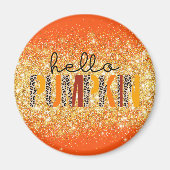 ハローパンプキン秋秋カスタマイズの文字とカラー マグネット (正面)