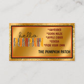 ハローパンプキン秋秋カスタマイズの文字とカラー 名刺 (正面)