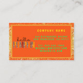 ハローパンプキン秋秋カスタマイズの文字とカラー 名刺 (裏面)