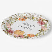 ハローパンプキン紙プレート秋ブライダルシャワー ペーパープレート (アングル)