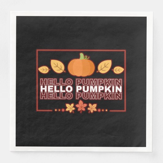 ハローパンプキン オータムパーティー ナプキン (正面)