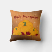 ハローパンプキ素朴ンウッドチャンプキ葉ン&ズ クッション (裏面)