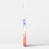 ハローパーソナライズされたダンデリオン時計オレンジ色の雲 Case-Mate iPhoneケース (裏面 / 左)