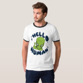 ハローヒトおもしろいエイリアン Tシャツ (正面フル)