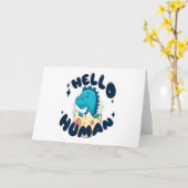ハローヒトおもしろい恐竜 カード (黄色い花)