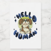 ハローヒトめい想のヨガ犬 フードラベル (シングルラベル)