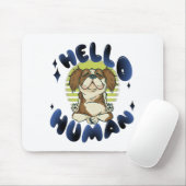 ハローヒトめい想のヨガ犬 マウスパッド (マウス)