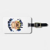 ハローヒトめい想のヨガ犬 ラゲッジタグ (正面横)