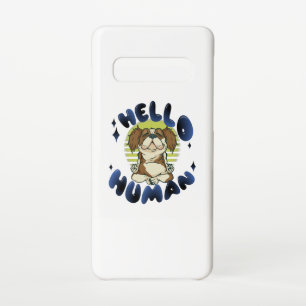 ハローヒトめい想のヨガ犬 SAMSUNG GALAXY S10ケース