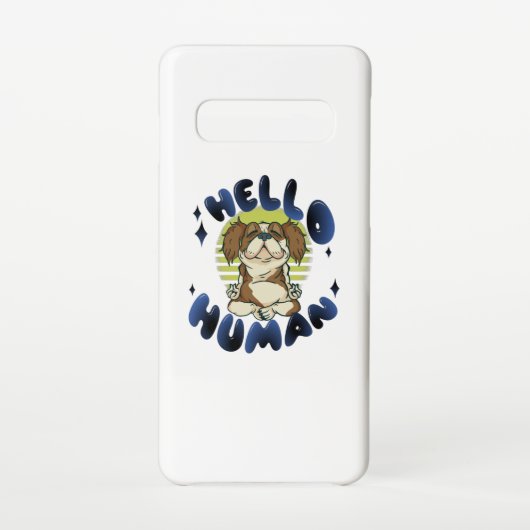 ハローヒトめい想のヨガ犬 SAMSUNG GALAXYケース (裏面)