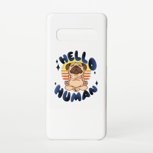 ハローヒトめい想のヨガ犬 SAMSUNG GALAXYケース (裏面)