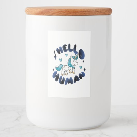 ハローヒューマンラブリーユニコーン フードラベル (正面)