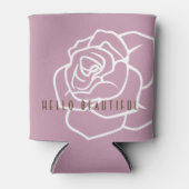 ハロービューティッモダンク – シックなピンクローズクーラーボックス 缶クーラー (正面)