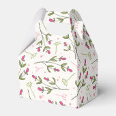 ハロービューティフルかわいらしピンクオレンジの野生の花 フェイバーボックス (裏面サイド)