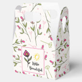 ハロービューティフルかわいらしピンクオレンジの野生の花 フェイバーボックス (オープン)