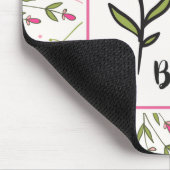 ハロービューティフルかわいらしピンクオレンジの野生の花 マウスパッド (コーナー)