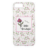 ハロービューティフルかわいらしピンクオレンジの野生の花 Case-Mate iPhoneケース (裏面)