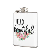 ハロービューティフルウォーターカラーバラタイポグラフィ モダン フラスク (左)