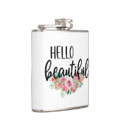 ハロービューティフルウォーターカラーバラタイポグラフィ モダン フラスク (右)