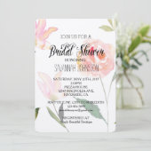 ハロービューティフルウォーターカラーフローラブライダルシャワー 招待状 (スタンド正面)