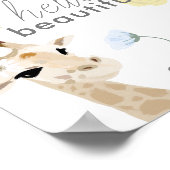 ハロービューティフルキリンフローラ子供部屋アート ポスター (角)