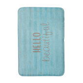 ハロービューティフルシック&トレンディーボホデザイン バスマット (正面縦)