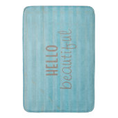 ハロービューティフルシック&トレンディーボホデザイン バスマット (正面縦)