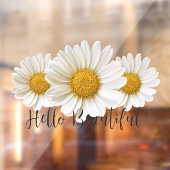 ハロービューティフルスリーホワイトデイジーフローラ ウィンドウサイン (シート2)