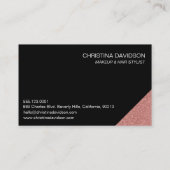 ハロービューティフルバラ金ゴールドメイクアップアーティスト 名刺 (裏面)