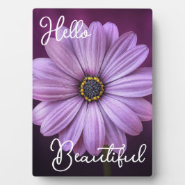ハロービューティフルパープルフラワー フォトプラーク